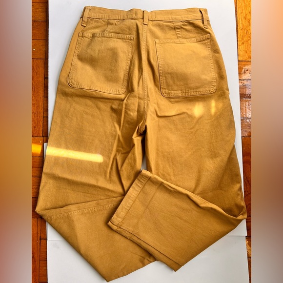 Madewell NWOT High Waisted Wide leg denim Mustard Yellow - Picture 8 of 11